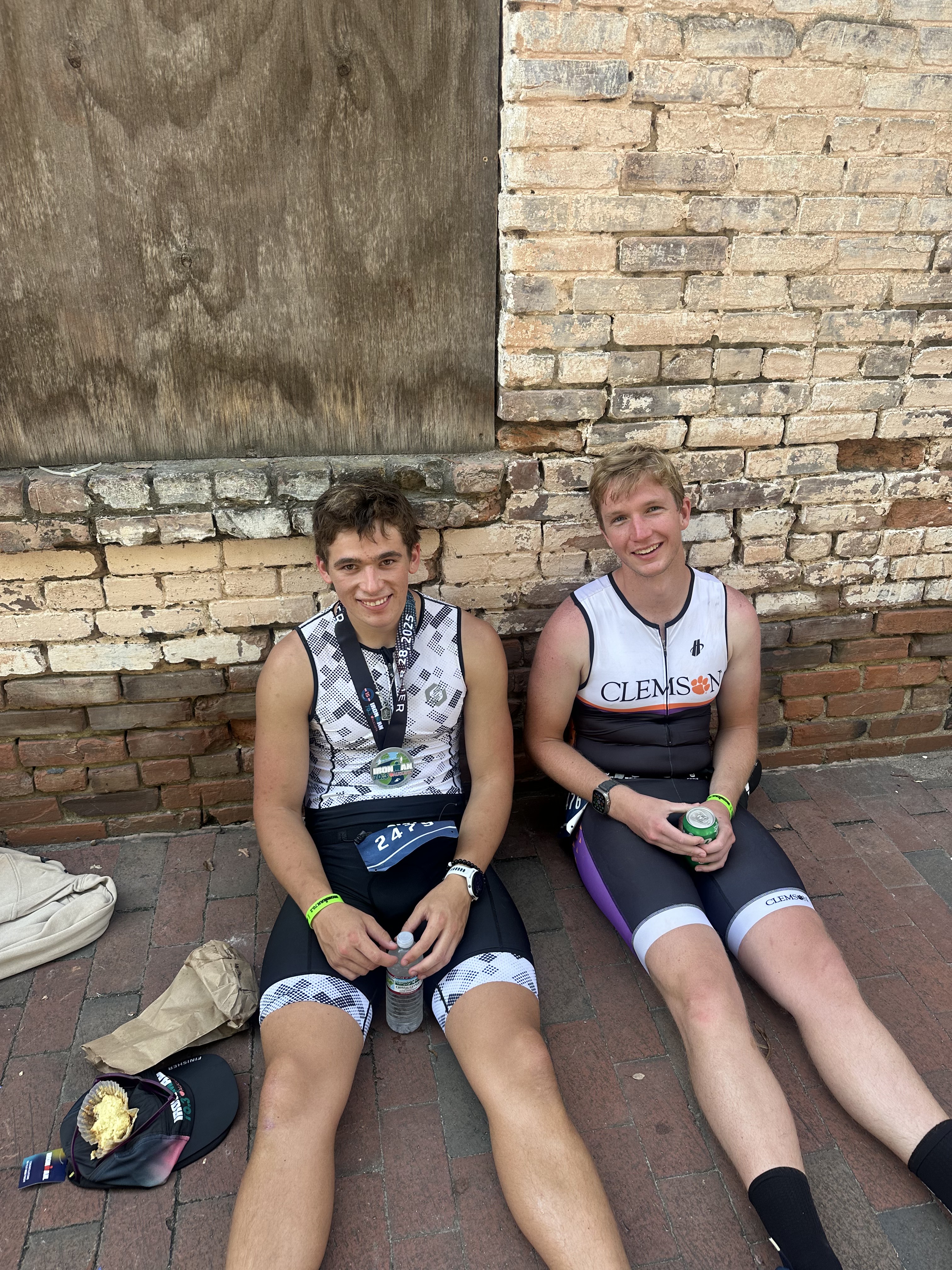 Alex after a triathlon