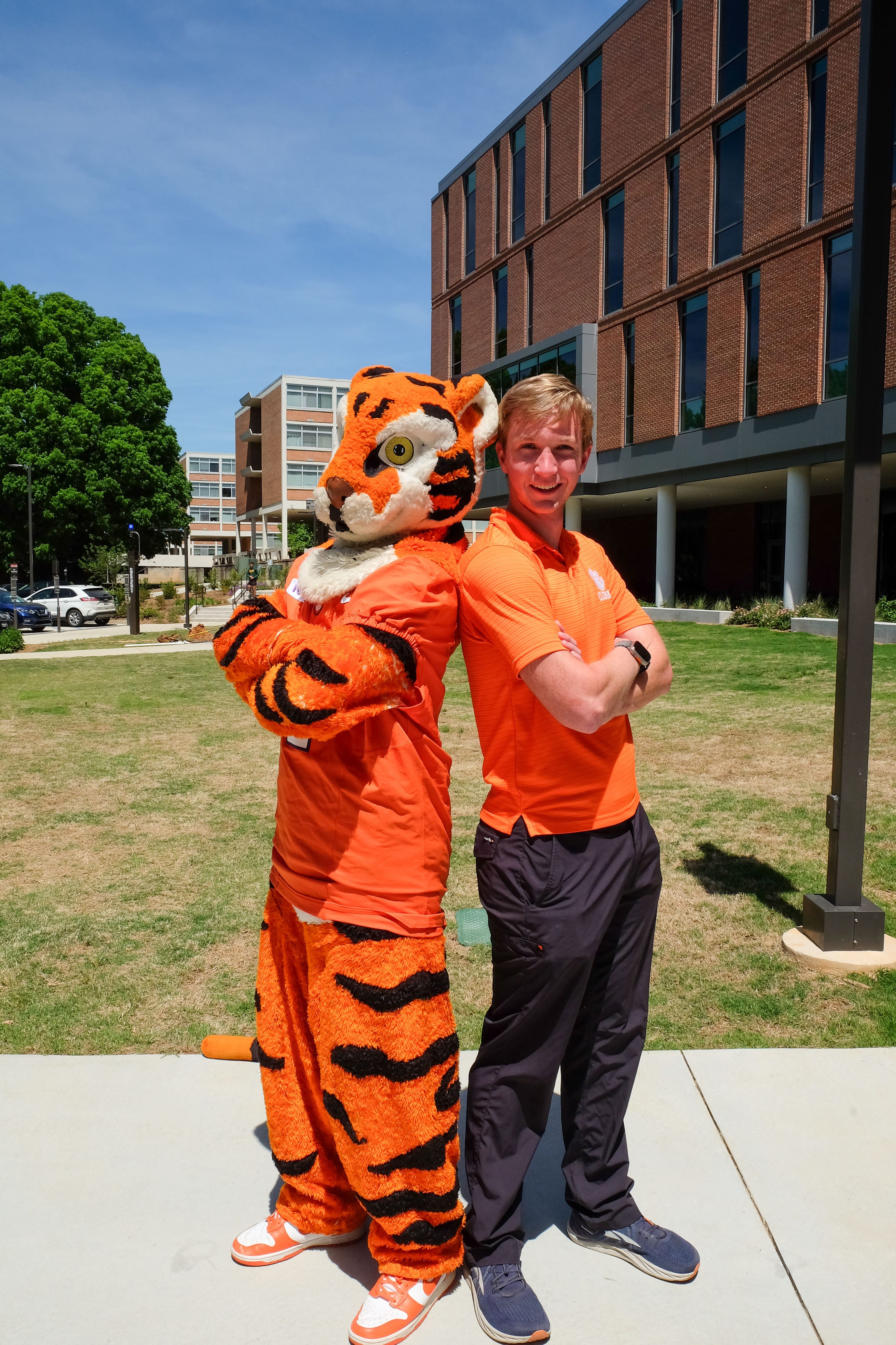 Alex posing with the Clemson tiger