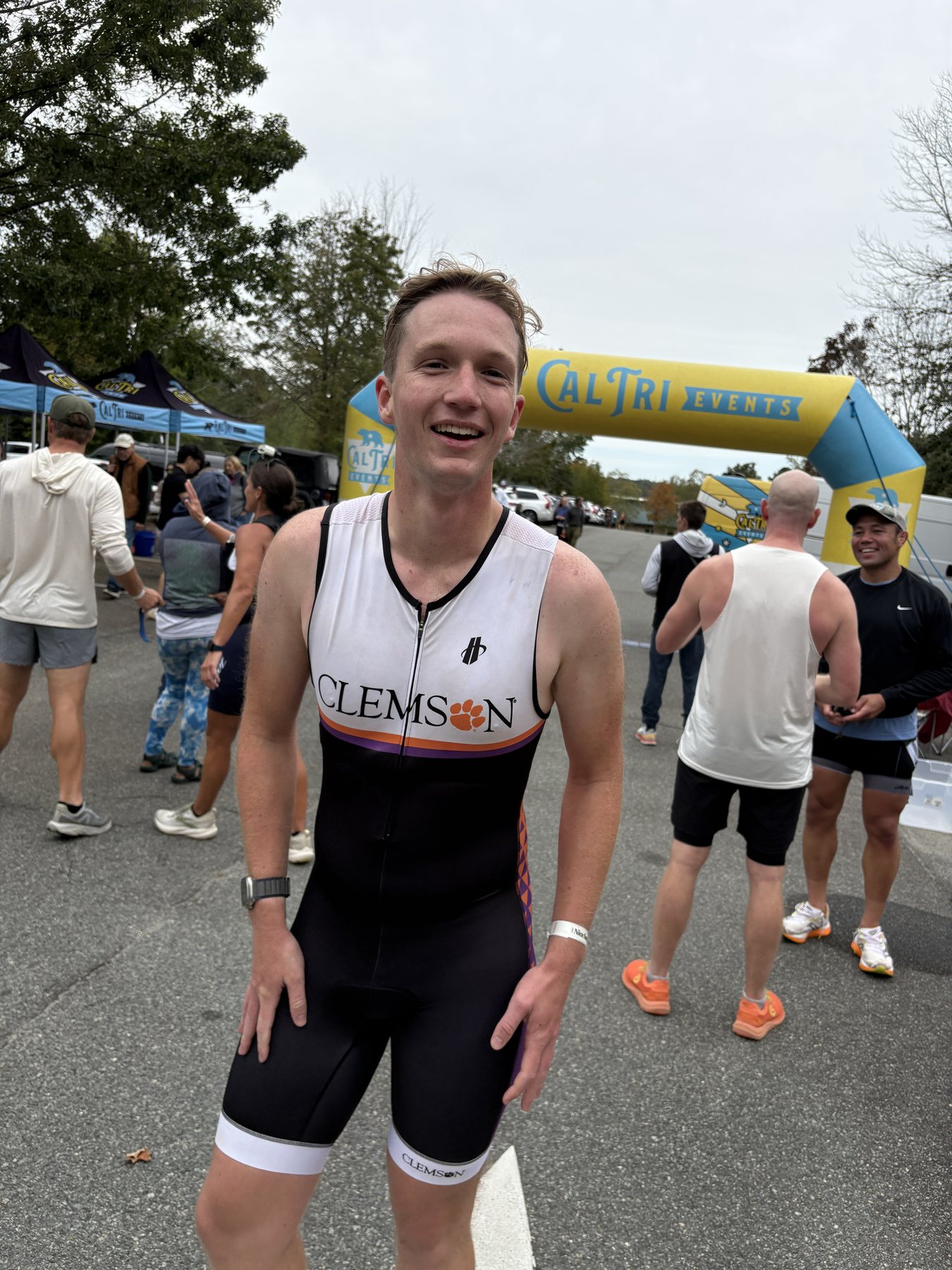 Alex after a triathlon